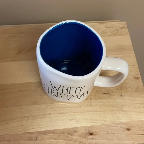 Rae Dunn White Christmas Snowflake Two Sided Holiday Mug Seasonal Decor - Picture 2 of 4